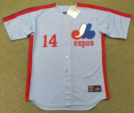PETE ROSE Montreal Expos 1984 Away Majestic Throwback Baseball Jersey