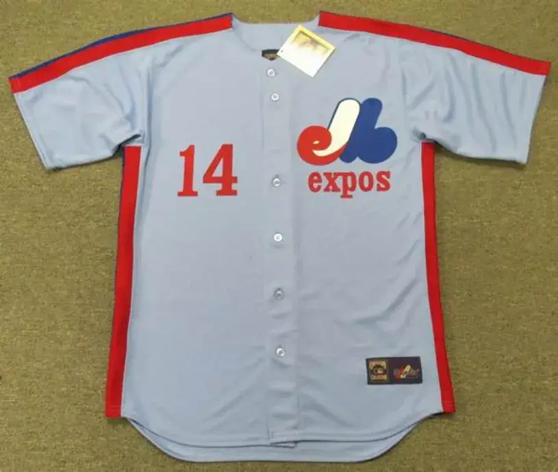 PETE ROSE Montreal Expos 1984 Away Majestic Throwback Baseball Jersey