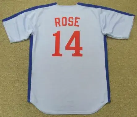 PETE ROSE Montreal Expos 1984 Away Majestic Throwback Baseball Jersey 