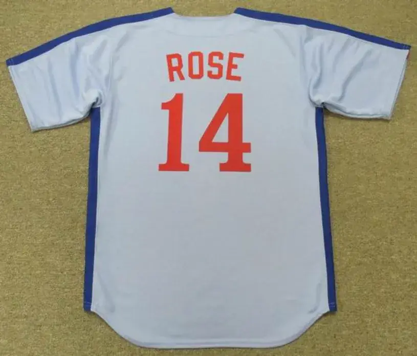 PETE ROSE Montreal Expos 1984 Away Majestic Throwback Baseball Jersey 