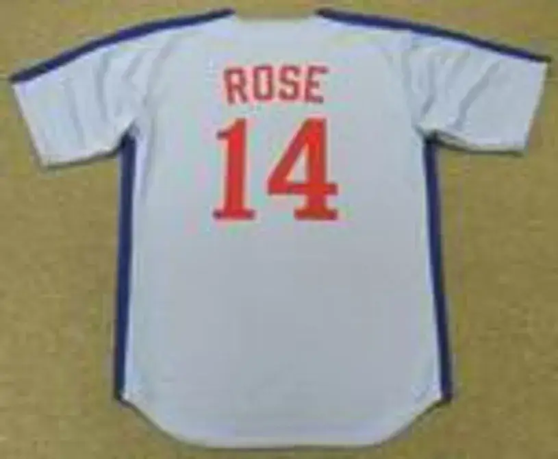 PETE ROSE Montreal Expos 1984 Away Majestic Throwback Baseball Jersey 