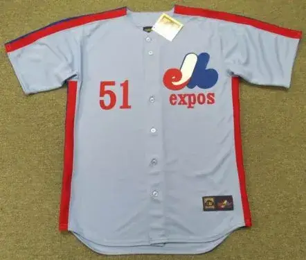 RANDY JOHNSON Montreal Expos 1988 Majestic Cooperstown Away Baseball Jersey