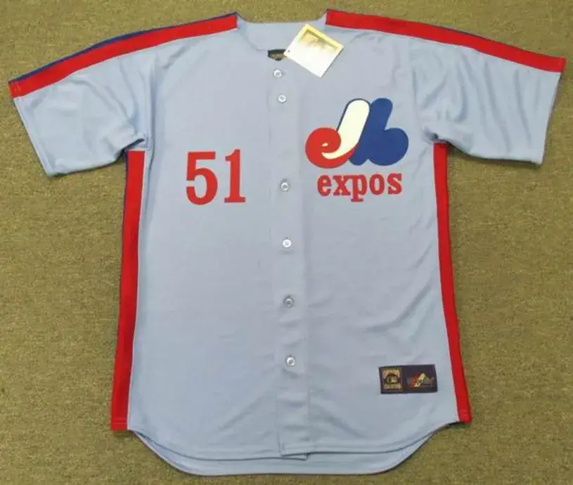 RANDY JOHNSON Montreal Expos 1988 Majestic Cooperstown Away Baseball Jersey