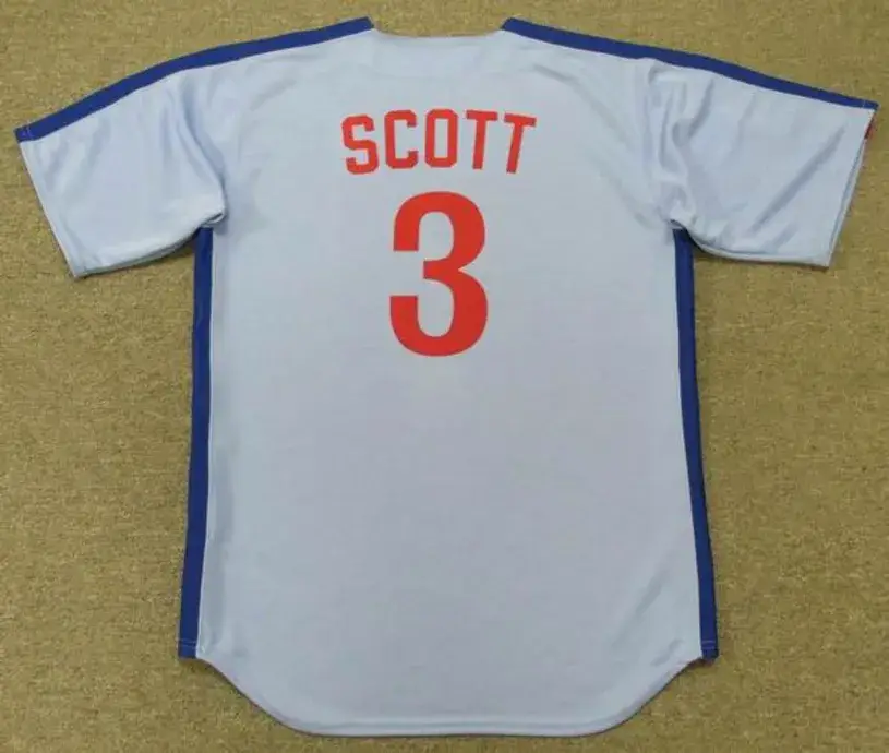 RODNEY SCOTT Montreal Expos 1979 Majestic Cooperstown Away Baseball Jersey 