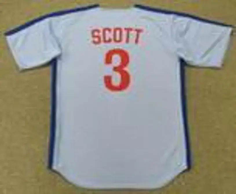 RODNEY SCOTT Montreal Expos 1979 Majestic Cooperstown Away Baseball Jersey 