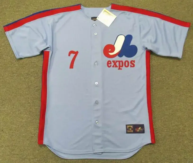 RON LeFLORE Montreal Expos 1980 Majestic Cooperstown Away Baseball Jersey