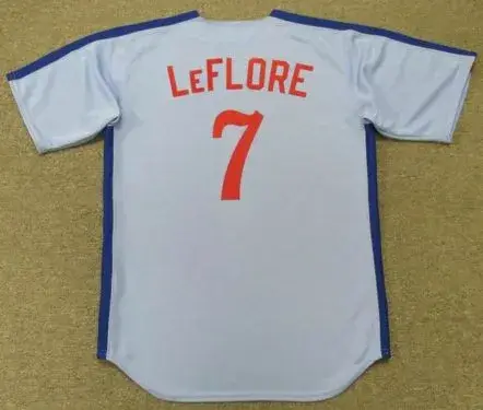 RON LeFLORE Montreal Expos 1980 Majestic Cooperstown Away Baseball Jersey 