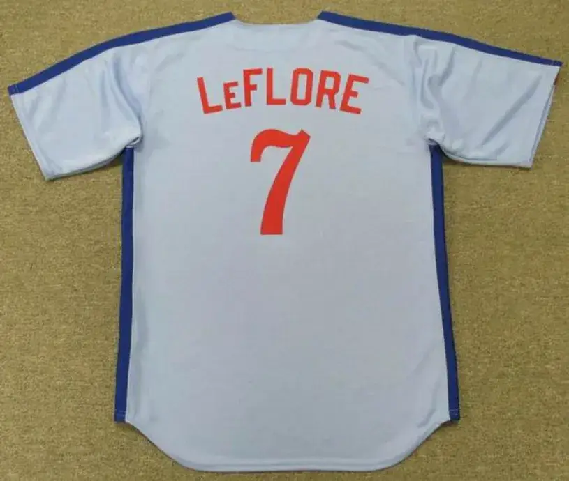 RON LeFLORE Montreal Expos 1980 Majestic Cooperstown Away Baseball Jersey 