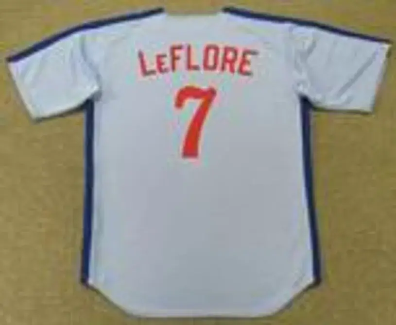 RON LeFLORE Montreal Expos 1980 Majestic Cooperstown Away Baseball Jersey 