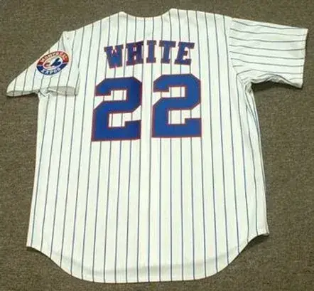 RONDELL WHITE Montreal Expos 1994 Majestic Throwback Home Baseball Jersey 