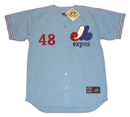 ROSS GRIMSLEY Montreal Expos 1978 Majestic Cooperstown Away Baseball Jersey