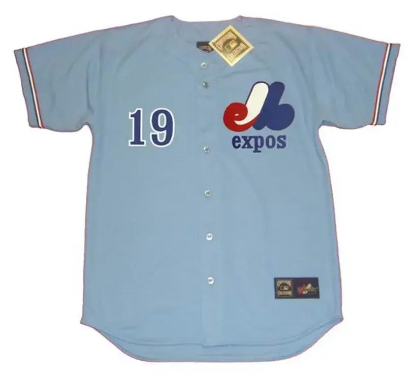 TIM FOLI Montreal Expos 1974 Majestic Cooperstown Away Baseball Jersey 