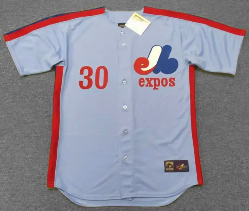 TIM RAINES Montreal Expos 1981 Majestic Cooperstown Away Baseball Jersey