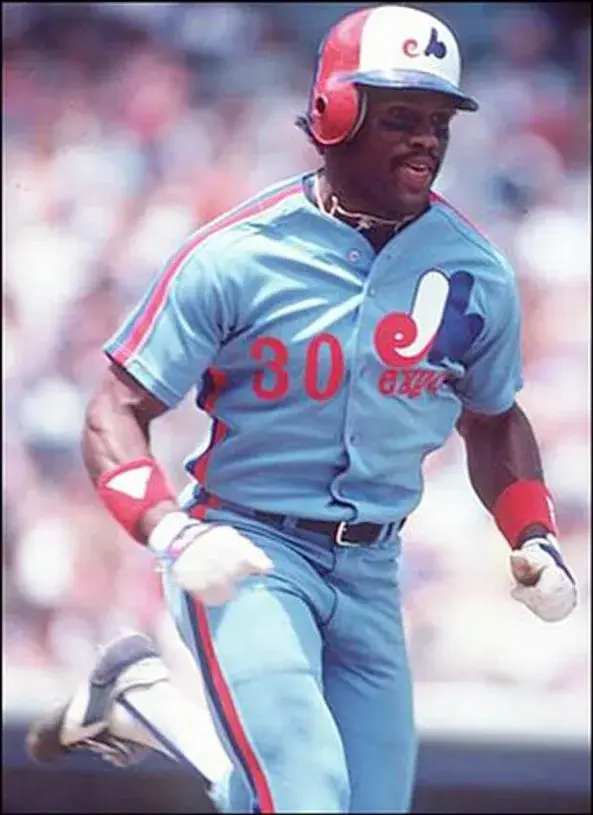 TIM RAINES Montreal Expos 1981 Majestic Cooperstown Away Baseball Jersey 