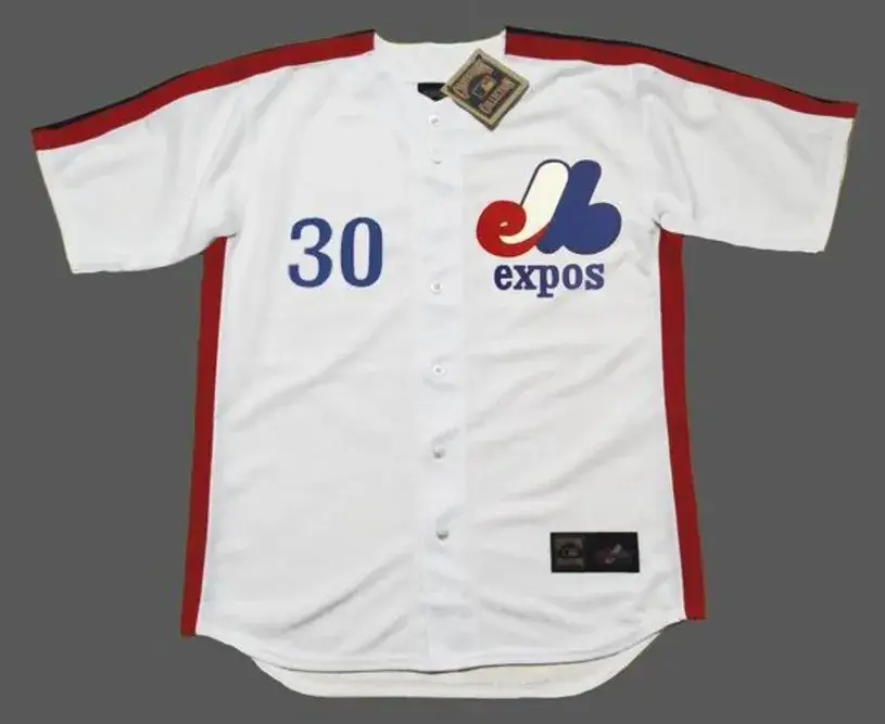 TIM RAINES Montreal Expos 1981 Majestic Cooperstown Home Baseball Jersey
