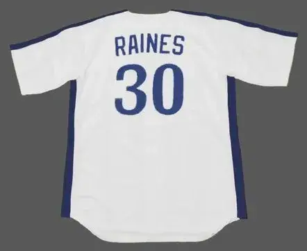 TIM RAINES Montreal Expos 1981 Majestic Cooperstown Home Baseball Jersey 