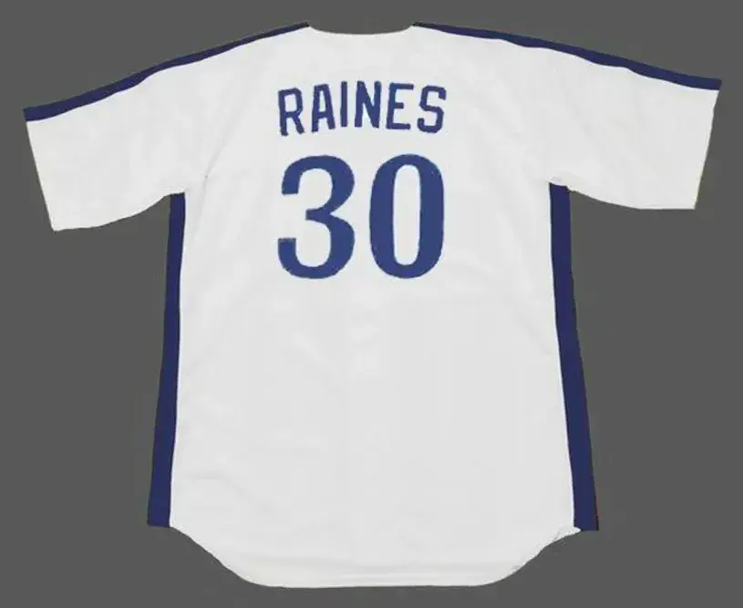 TIM RAINES Montreal Expos 1981 Majestic Cooperstown Home Baseball Jersey 