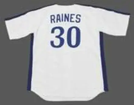 TIM RAINES Montreal Expos 1981 Majestic Cooperstown Home Baseball Jersey 