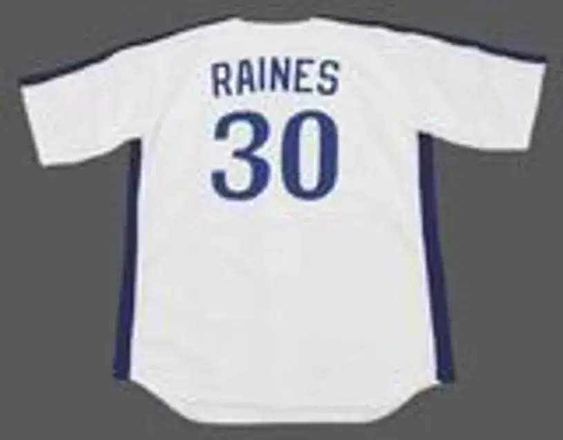 TIM RAINES Montreal Expos 1981 Majestic Cooperstown Home Baseball Jersey 