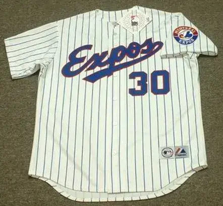 TIM RAINES Montreal Expos 1990 Majestic Throwback Home Baseball Jersey