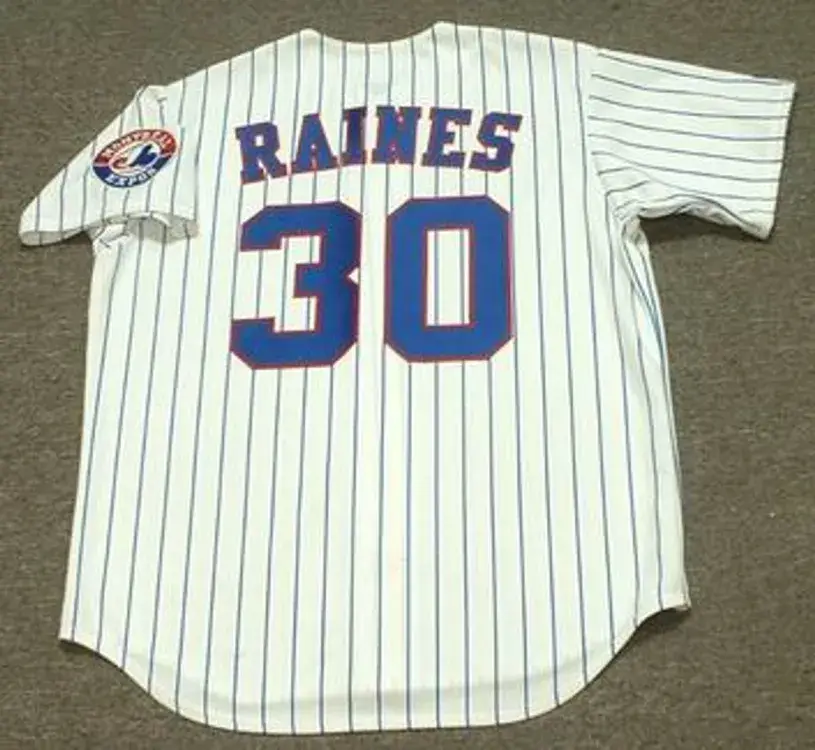 TIM RAINES Montreal Expos 1990 Majestic Throwback Home Baseball Jersey 