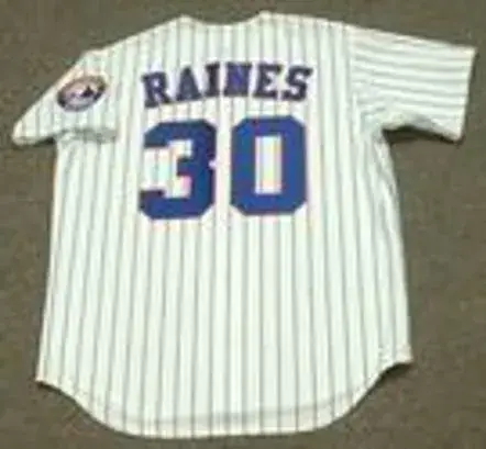TIM RAINES Montreal Expos 1990 Majestic Throwback Home Baseball Jersey 