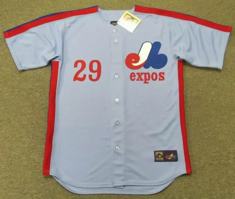 TIM WALLACH Montreal Expos 1982 Majestic Cooperstown Away Baseball Jersey
