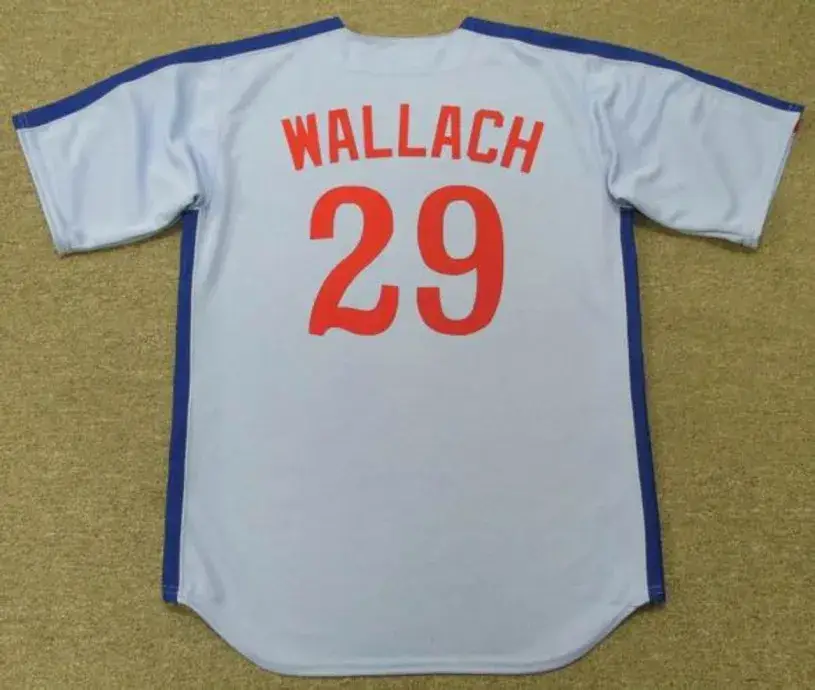TIM WALLACH Montreal Expos 1982 Majestic Cooperstown Away Baseball Jersey 
