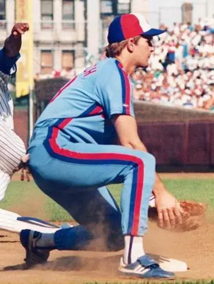 TIM WALLACH Montreal Expos 1982 Majestic Cooperstown Away Baseball Jersey 