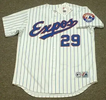 TIM WALLACH Montreal Expos 1992 Majestic Throwback Home Baseball Jersey