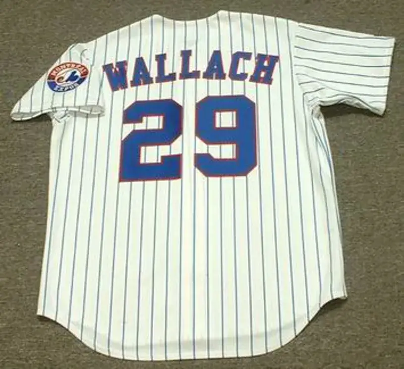 TIM WALLACH Montreal Expos 1992 Majestic Throwback Home Baseball Jersey 