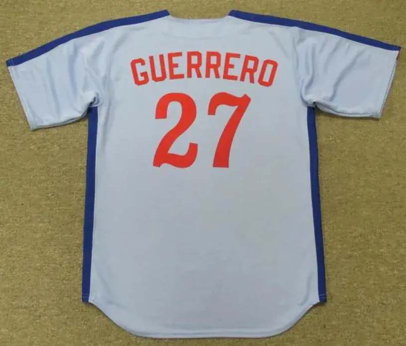 VLADIMIR GUERRERO Montreal Expos 1980’s Majestic Cooperstown Away Baseball Jersey 