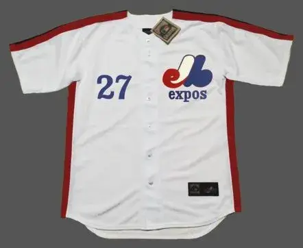 VLADIMIR GUERRERO Montreal Expos 1980’s Majestic Cooperstown Home Baseball Jersey