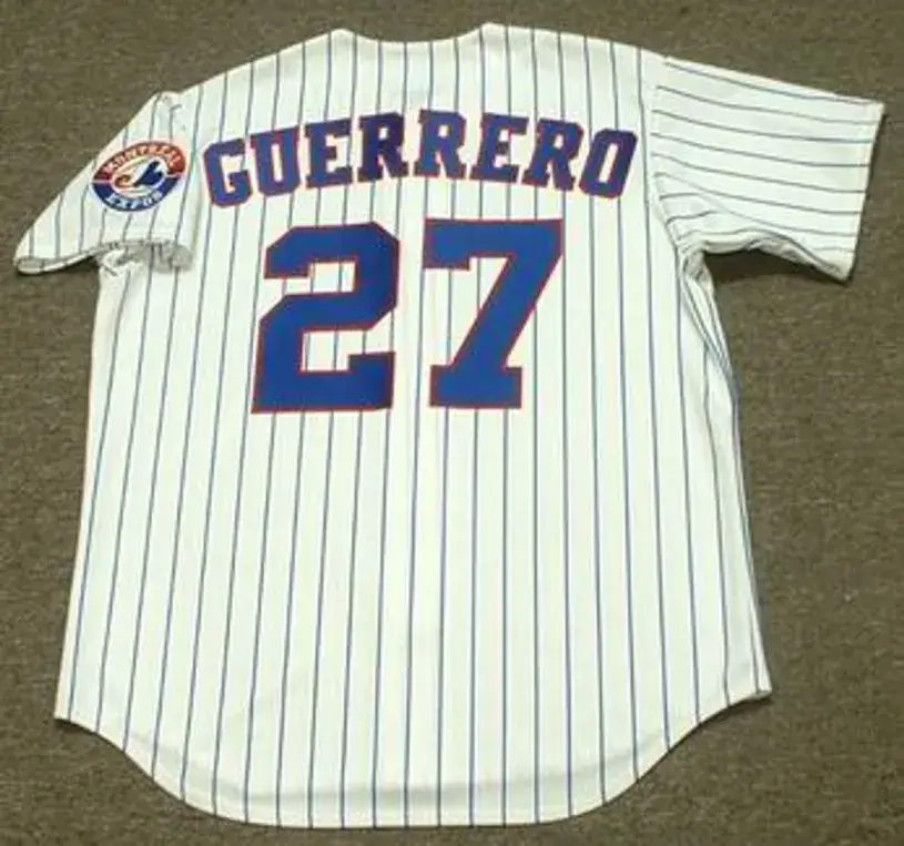 VLADIMIR GUERRERO Montreal Expos 1999 Home Majestic Baseball Throwback Jersey 