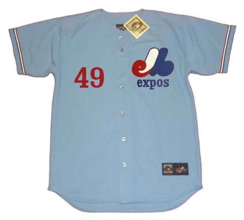 WARREN CROMARTIE Montreal Expos 1978 Majestic Cooperstown Away Baseball Jersey