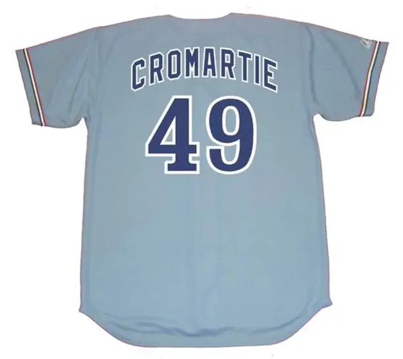 WARREN CROMARTIE Montreal Expos 1978 Majestic Cooperstown Away Baseball Jersey 