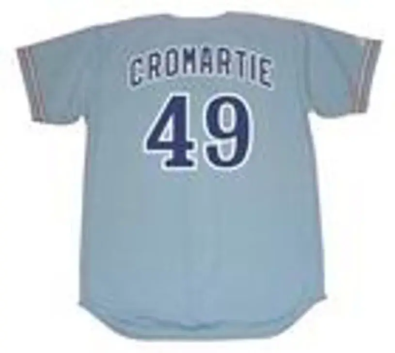 WARREN CROMARTIE Montreal Expos 1978 Majestic Cooperstown Away Baseball Jersey 