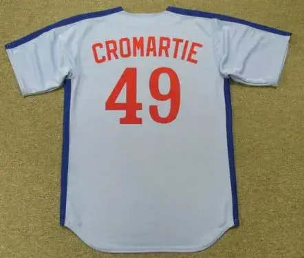 WARREN CROMARTIE Montreal Expos 1981 Majestic Cooperstown Away Baseball Jersey 