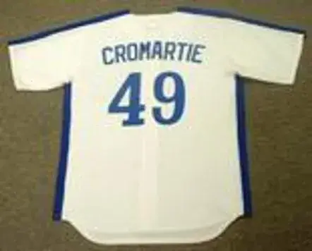 WARREN CROMARTIE Montreal Expos 1981 Majestic Cooperstown Home Baseball Jersey 