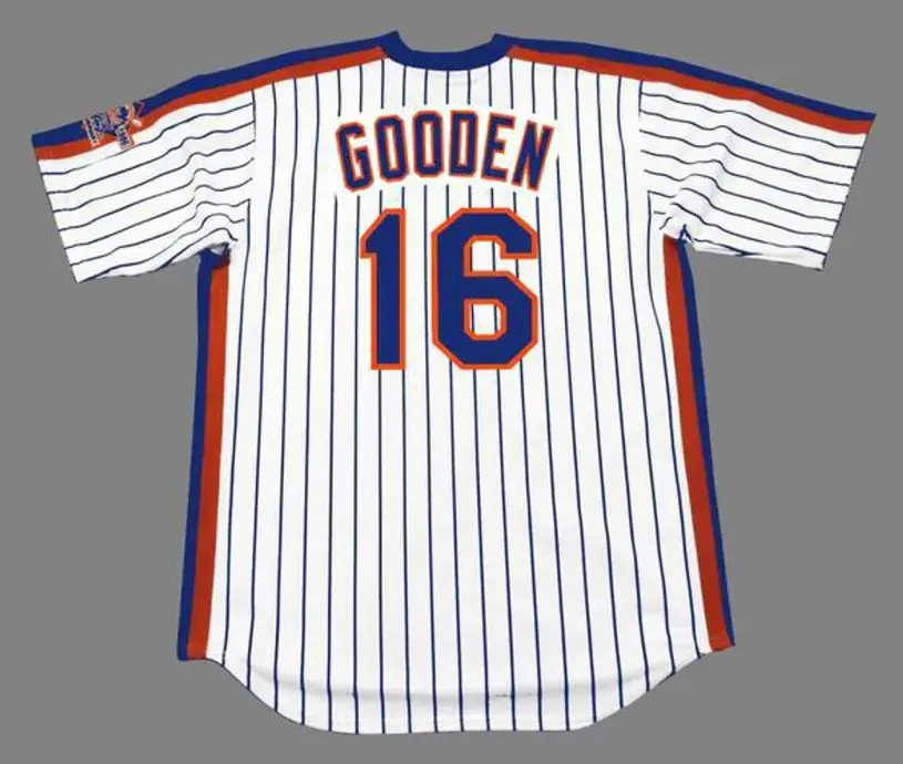 DWIGHT GOODEN New York Mets 1986 Majestic Cooperstown Home Baseball Jersey 