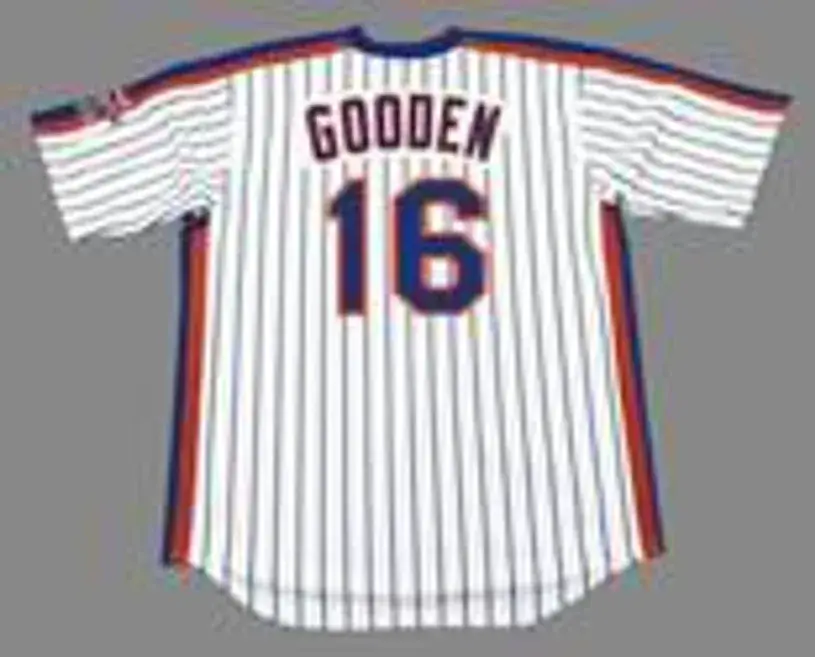 DWIGHT GOODEN New York Mets 1986 Majestic Cooperstown Home Baseball Jersey 