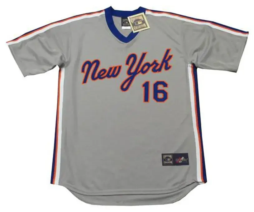 DWIGHT GOODEN New York Mets 1987 Majestic Cooperstown Away Baseball Jersey