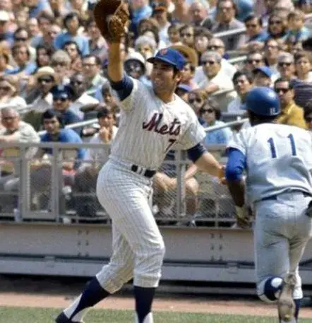 ED KRANEPOOL New York Mets 1969 Home Majestic Baseball Throwback Jersey 