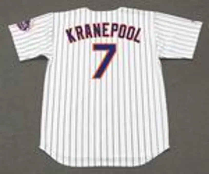 ED KRANEPOOL New York Mets 1969 Home Majestic Baseball Throwback Jersey 