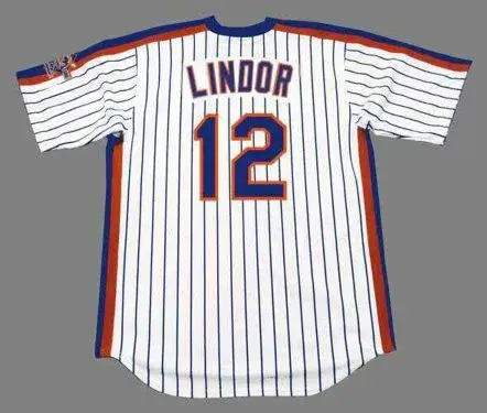 FRANCISCO LINDOR New York Mets 1986 Majestic Throwback Home Baseball Jersey 