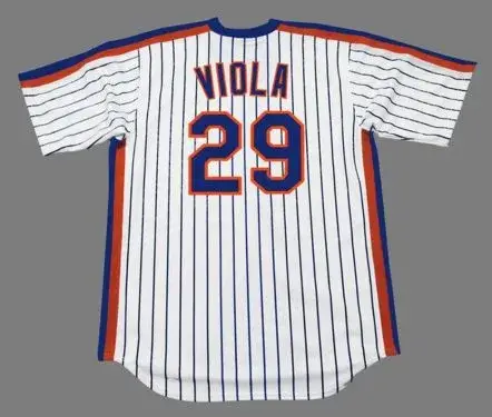 FRANK VIOLA New York Mets 1990 Majestic Cooperstown Home Baseball Jersey 