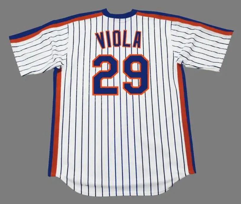 FRANK VIOLA New York Mets 1990 Majestic Cooperstown Home Baseball Jersey 