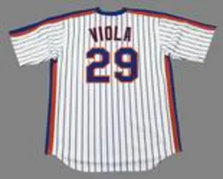 FRANK VIOLA New York Mets 1990 Majestic Cooperstown Home Baseball Jersey 