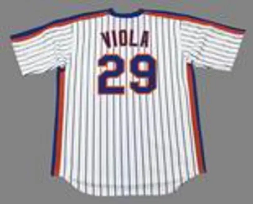 FRANK VIOLA New York Mets 1990 Majestic Cooperstown Home Baseball Jersey 
