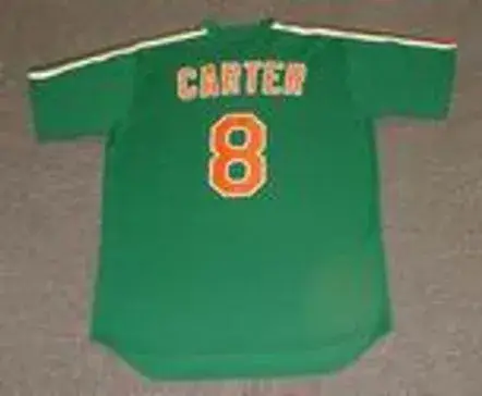 GARY CARTER New York Mets 1985 Majestic “St. Patrick’s Day” Baseball Throwback Jersey 